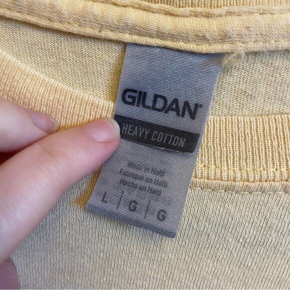 Vintage L short sleeve t-shirt Dwight Shrut STAFF Gildan 1990s - Picture 4 of 8